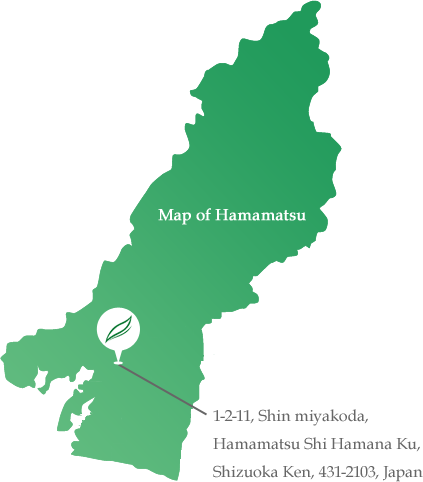 浜松市の地図（所在地：浜松市浜名区新都田）